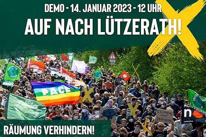 Auf nach Lützerath! - Demo am 14. Januar 2023