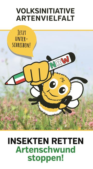 Flyer: Volksinitiative Artenvielfalt: Insekten retten - Artenschwund stoppen!