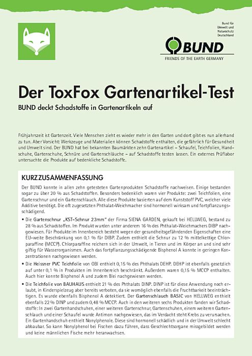 Der Tofox Gartenartikel-Test