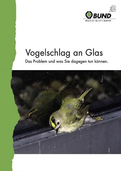 Broschüre: Vogelschlag an Glas - Das Problem und was Sie dagegen tun können.