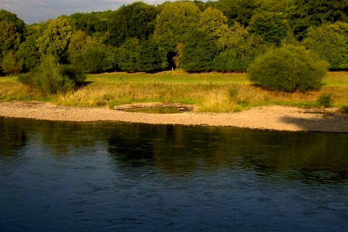 Niedrigwasser an der Weser